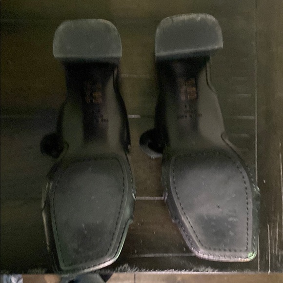 Rag n Bone Black Chunky Block Heel Shoes with Suede Straps - Picture 8 of 10